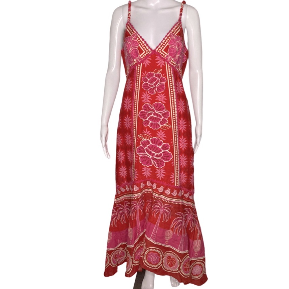 FARM Rio Red and Pink Maxi Dress - Picture 3 of 15